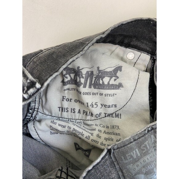 Levis 511 Jeans Men 29x30 Black Faded Grunge Distressed Slim Flex Stretch Cotton - Picture 4 of 9